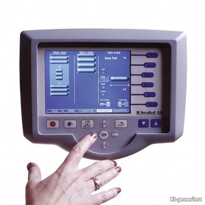 Touchscreen control panel of the SpeedyPacker Insight